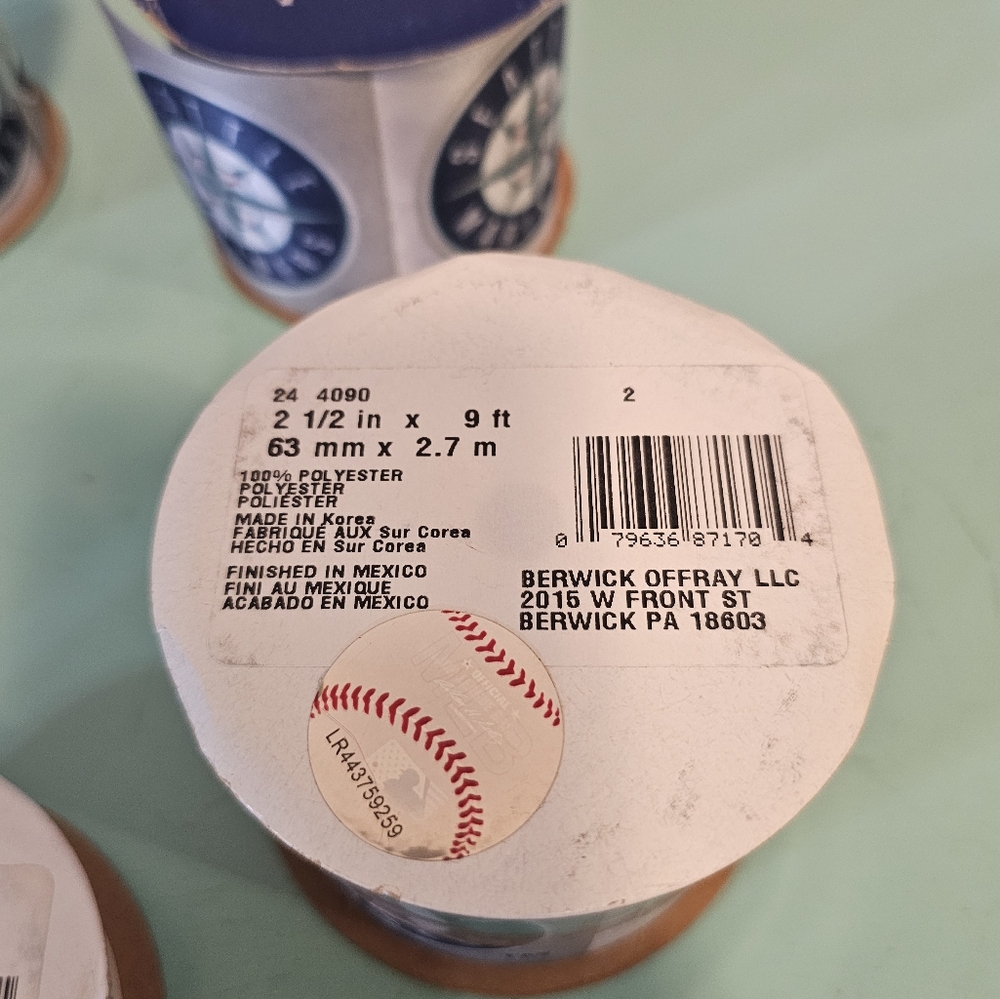 Seattle Mariners Themed Ribbon Set - White and Blue - Picture 3 of 5